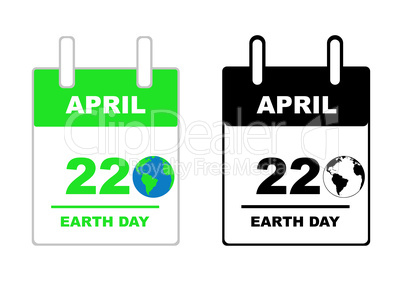 Earth day calendar