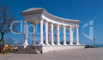 Colonnade in the city of Chernomorsk