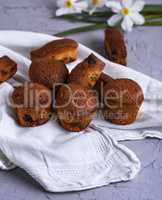 small round baked cupcakes with dry fruits and raisins