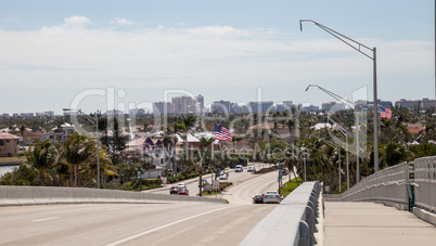 Panoramic view headed onto Marco Island, Florida