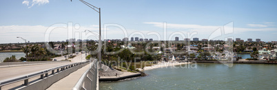 Panoramic view headed onto Marco Island, Florida