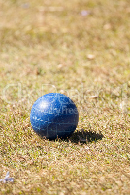 Bocce ball on the green grass