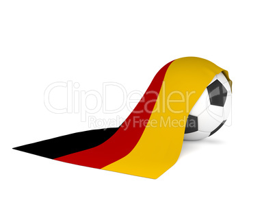 Soccer ball with the German flag