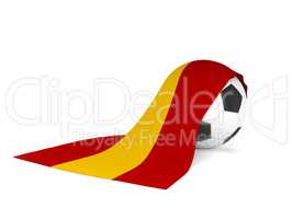 Soccer ball with the flag of Spain