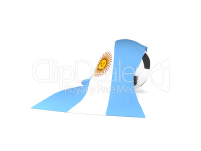Soccer ball with the flag of Argentina
