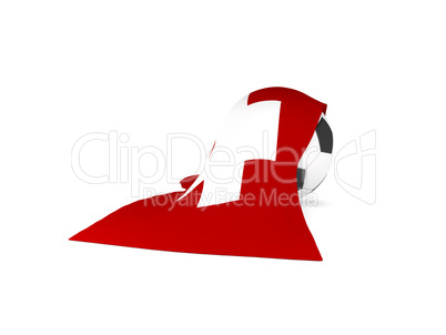 Soccer ball with the flag of Switzerland