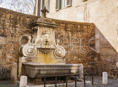 Fountain in Via Giulia, known as mascherone in Rome
