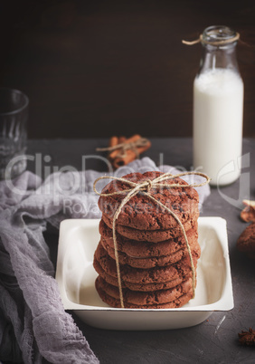 baked round cookies tied with a rope
