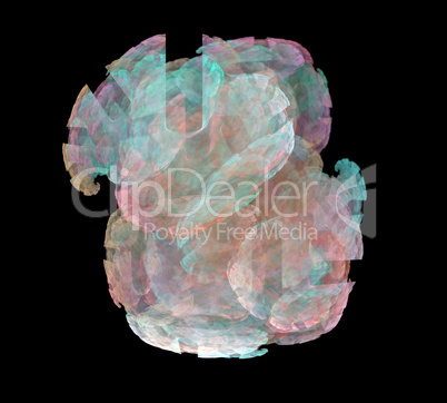 image of one Digital Fractal on Black Color image of one Digital Fractal on Black Color