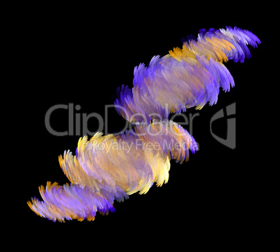 image of one Digital Fractal on Black Color