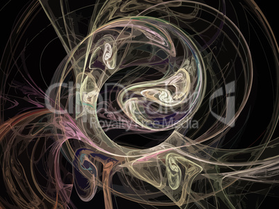 image of one Digital Fractal on Black Color image of one Digital Fractal on Black Color