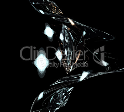 image of one Digital Fractal on Black Color image of one Digital Fractal on Black Color