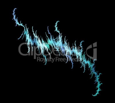 image of one Digital Fractal on Black Color