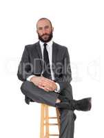 Relaxing business man sitting on a chair