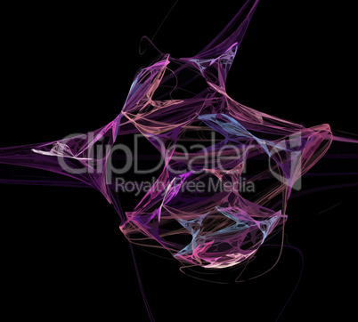 image of one Digital Fractal on Black Color image of one Digital Fractal on Black Color
