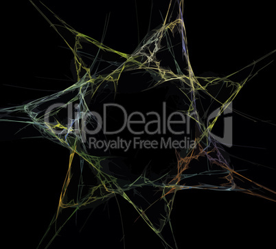 image of one Digital Fractal on Black Color
