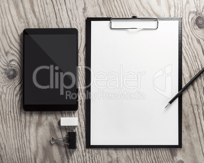 Blank stationery, tablet