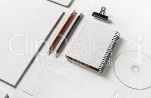 Blank branding stationery