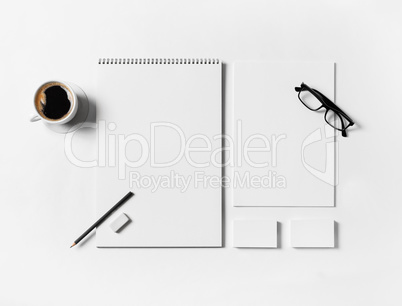 Blank branding stationery