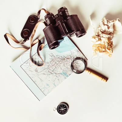 Vintage travel still life