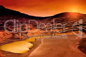 Sunset in Charco Verde, Lanzarote