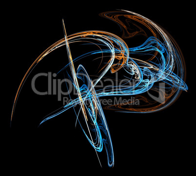 image of one Digital Fractal on Black Color image of one Digital Fractal on Black Color
