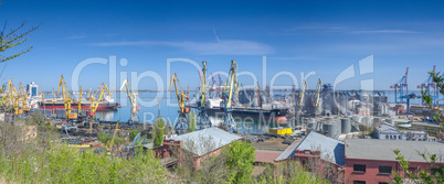 Container Terminal of Cargo Port in Odessa, Ukraine