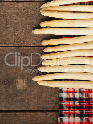 Fresh organic white asparagus