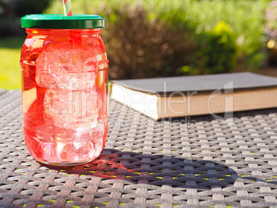 Fresh organic strawberry juice