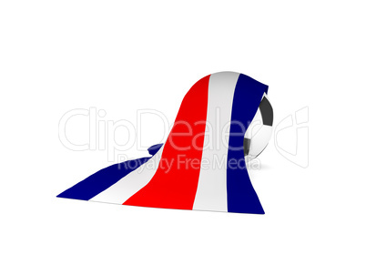 Soccer ball with the flag of Costa Rica