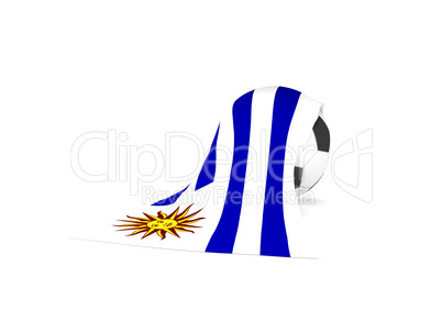 Soccer ball with the flag of Uruguay