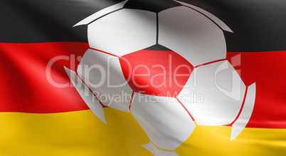 Soccer ball with the German flag