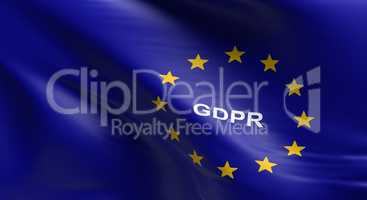 European Union flag with GDPR