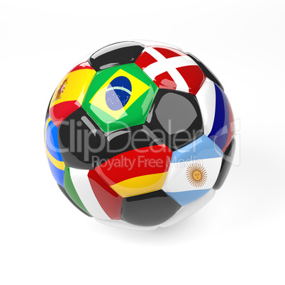 Soccer ball with flags, Soccer competition