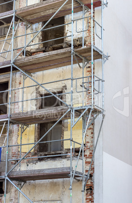 building with a scaffolding