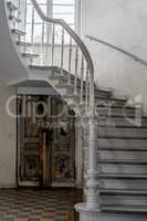 staircase and old wooden door