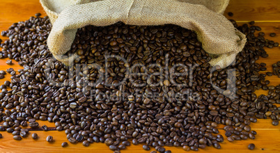 Coffee-beans in jute