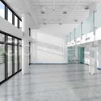 3d render - empty office building - modern architecture