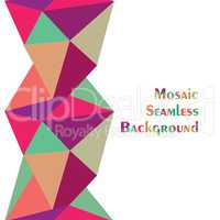 Abstract seamless border pattern. Geometric background