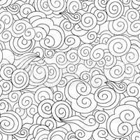 Abstract swirl line seamless pattern Wave background