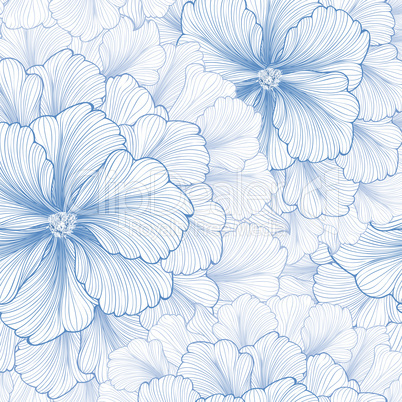Floral background. Flower pattern. Flourish seamless texture