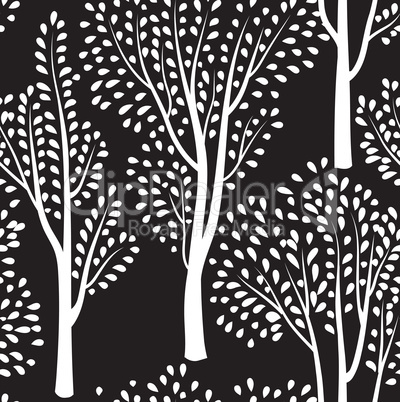 Nature seamless pattern. Forest tiled background.