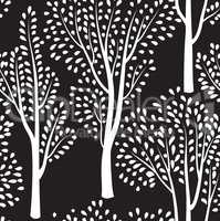 Nature seamless pattern. Forest tiled background.