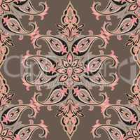 Flourish orient pattern. Floral seamless background