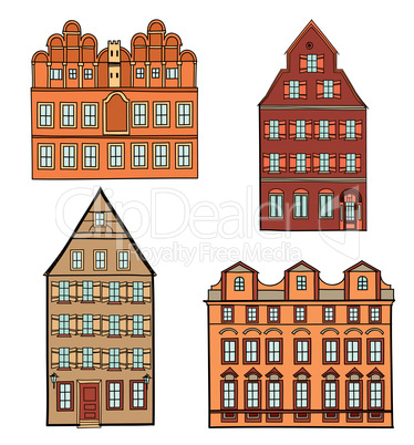 Building set. European classical architecture house collection