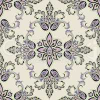 Oriental floral seamless pattern. Flower geometric ornament