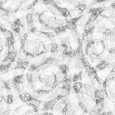 Abstract ornamental spiral seamless swirl line pattern