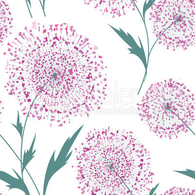 Flower bouquet seamless pattern. Floral summer background