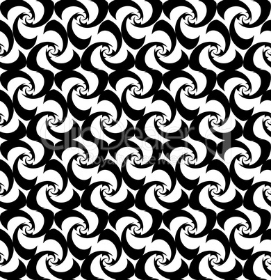 Abstract floral geometric pattern. Swirl seamless ornament