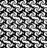 Abstract floral geometric pattern. Swirl seamless ornament